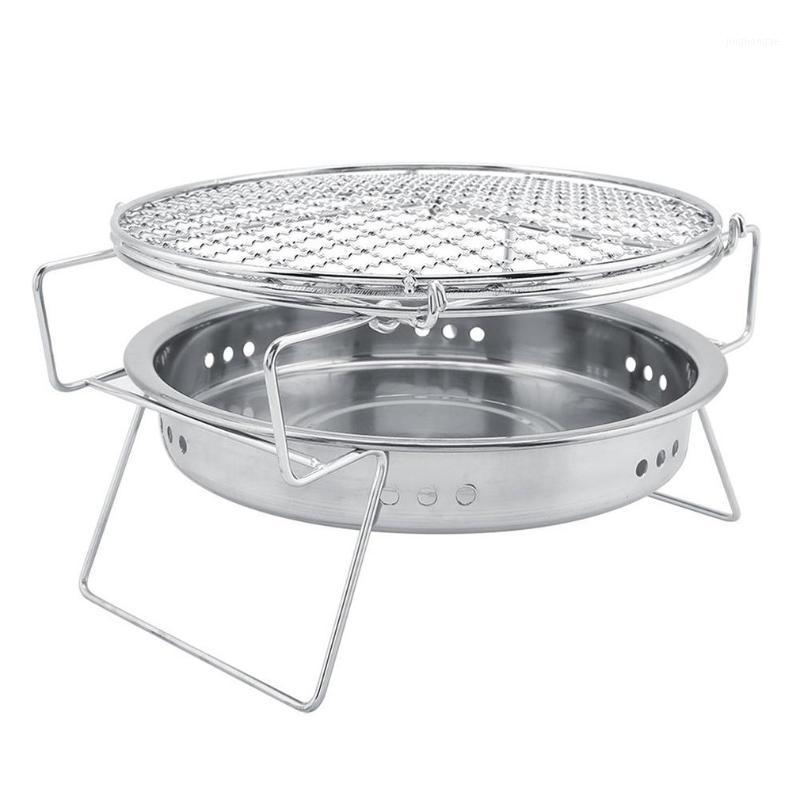 

Outdoor Stainless Steel Bbq Grill Small Portable Barbecue Grill Camping Picnic Charcoal Stove Folding1