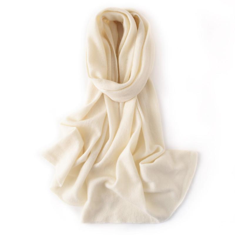 

Cashmere Scarf Women Autumn Winter Wool Cashmere Scarf ladies White Beige Soft Warm Knit Femme