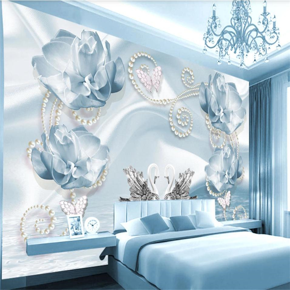

High-end atmospheric metal jewelry flower wallpapers 3D relief mural 3d stereoscopic wallpaper, Grey