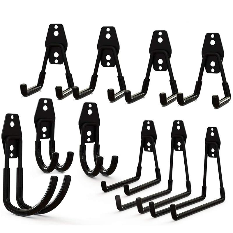 

Garage Hooks, Garage Storage Hooks, Wall Mount Organizer Tool Storage for Power Tools, Ladder Hooks 10 Pack