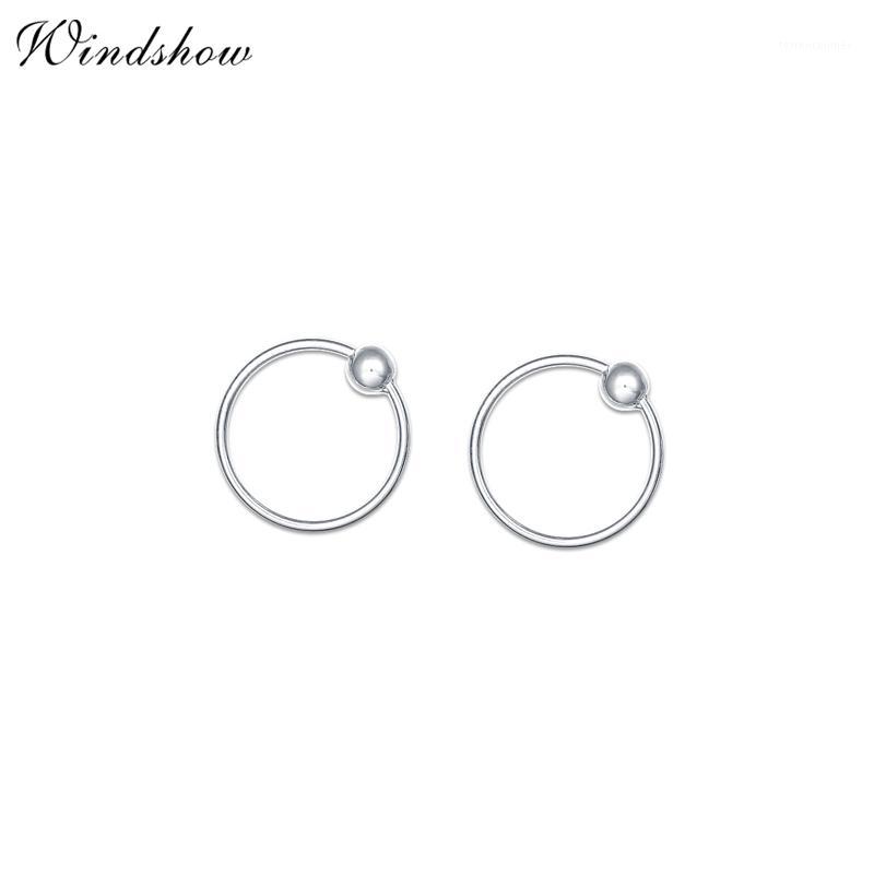 

Hoop & Huggie Small Round 925 Sterling Silver Bead Ball Circle Huggies Earrings For Womens Piercing Body Jewelry Baby Girls Kids Children1