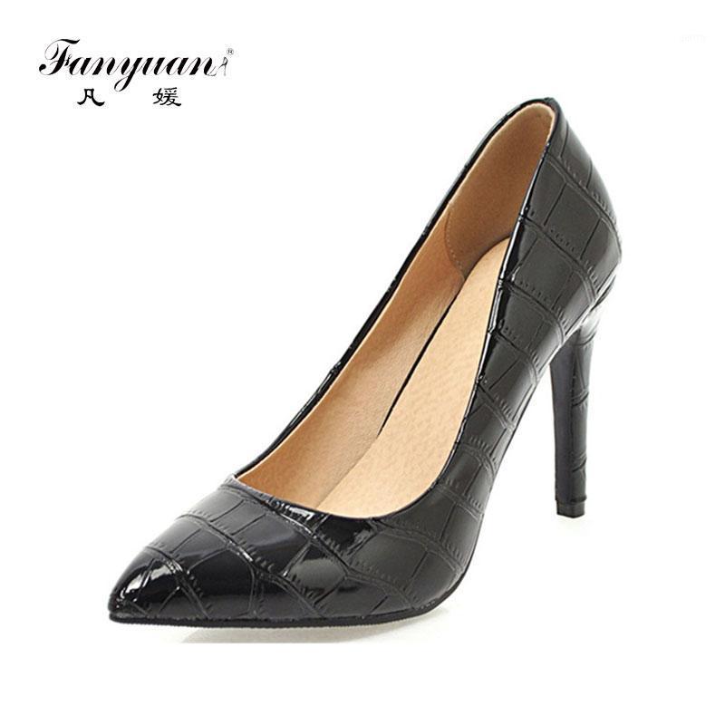 

fanyuan 2021 black spring summer women pumps solid color sexy stiletto heels shoes shallow elegant party shoes woman dress1, Beige
