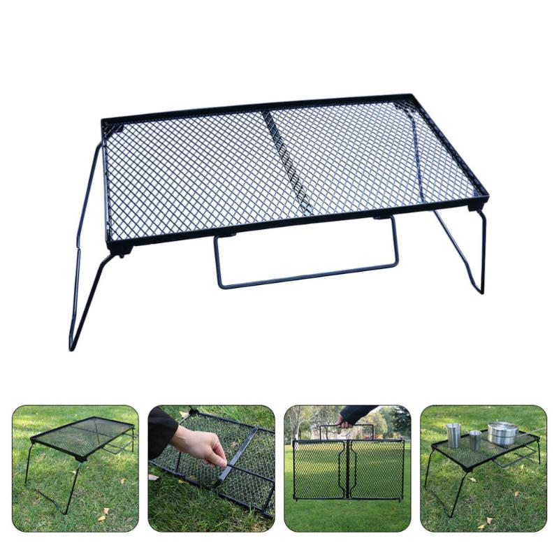 

1PC Handheld Storage Rack Outdoor Camping Storage Foldable Net Table (Navy
