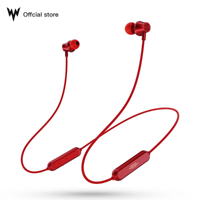 

Whizzer J2 wireless Bluetooth Earphones In-ear Noise Cancelling Sports Headphone Bluetooth V5.0 with Mic Soft Material Design, Red