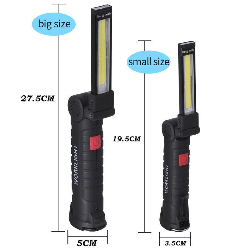 

Foldable COB LED Work Inspection Light 5 modes USB Rechargeable Magnetic HOOK Hanging torch lamp Built in Battery1