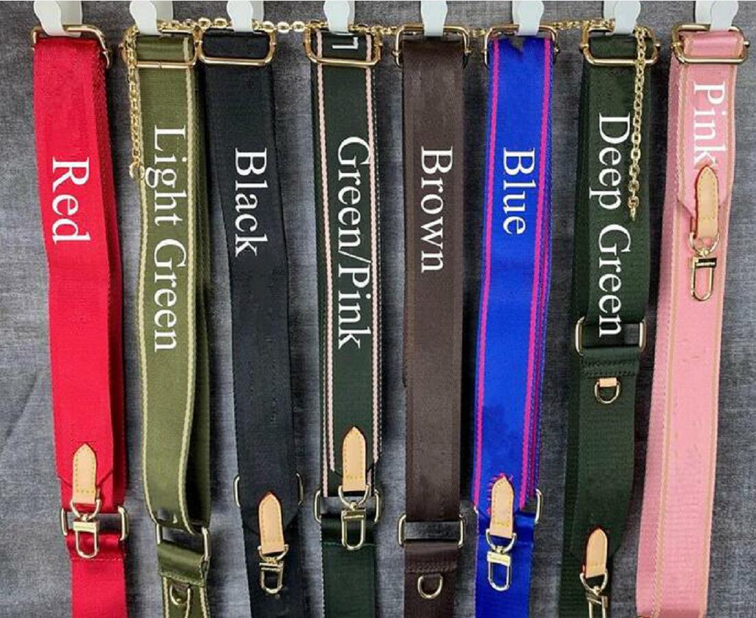 

7 Colors Shoulder Straps Bag Parts Accessories For 3 Piece Set Designers Bags Fashion Women Crossbody Old Flower Strap Wholesale