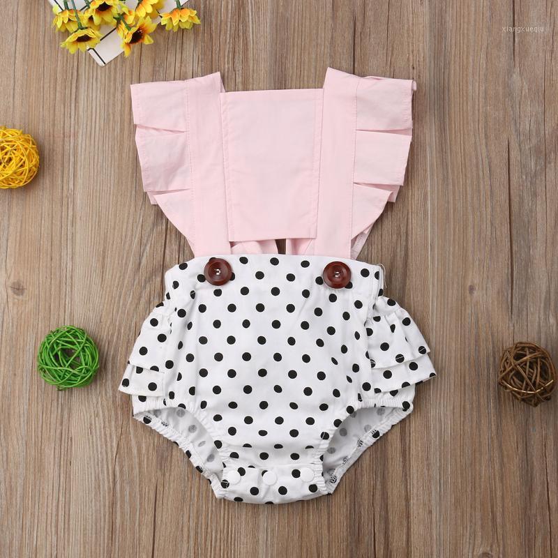 

Pudcoco Newborn Baby Girl Clothes Summer Sleeveless Polka Dot Print Patchwork Romper Jumpsuit One-Piece Outfit Sunsuit1, Floral romper