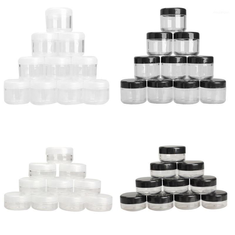 

10 Pcs/Lot 10g/20g Capacity Plastic Storage Box Nail Art Cosmetic Bead Gems jewelry Case Bottle Pot WH9981