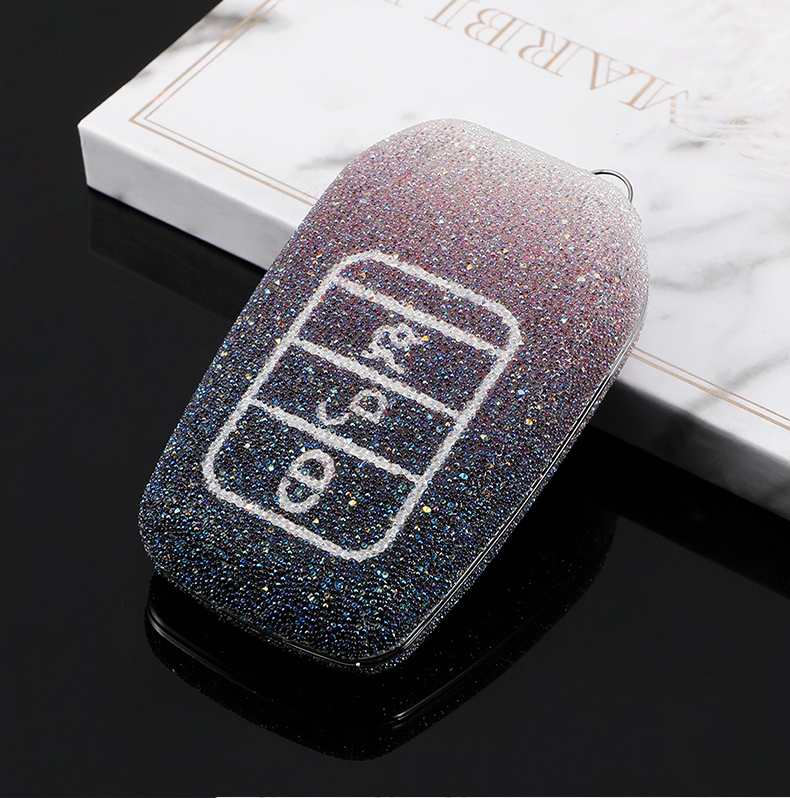 

For Toyota Corolla ready Prado Camry MarkX Highlander All-inclusive special key cover keychain shell car accessories for girls, Black