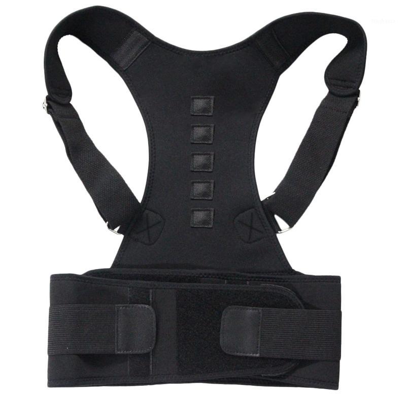 

Magnetic Therapy Posture Corrector Shoulder Back Support Belt For Men Women Size L1, Black