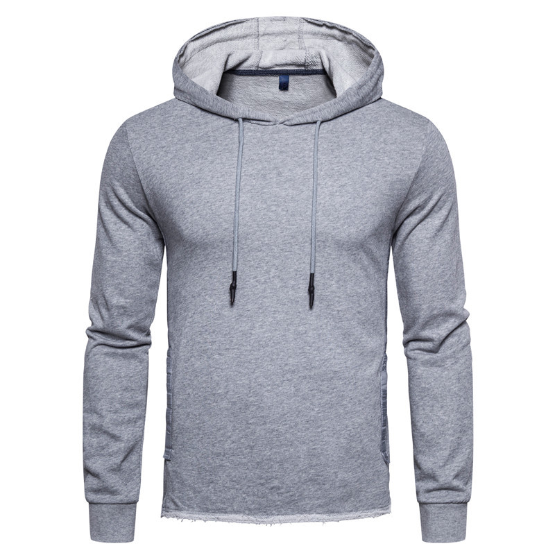 

2020 New Spring 100% Cotton Hoodies Men Sporting Sweatshirt Men Hip Hop Style Casual Soild Hoodied Sweatshirts Streetwear, Black