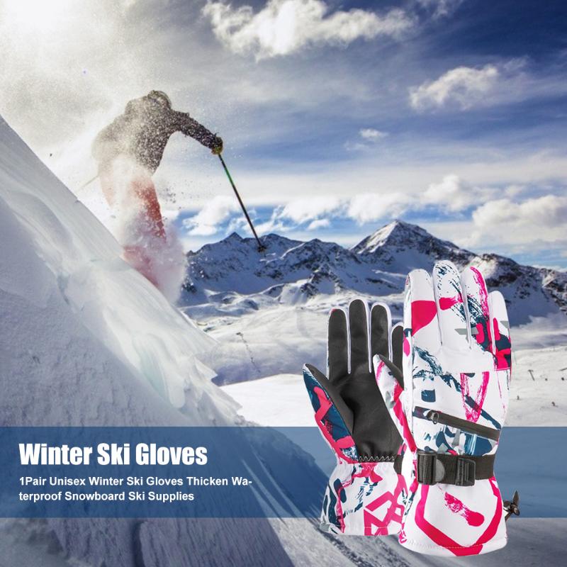 

Ski Outdoor Camping Hiking Motorcycle Gloves Sports Full Finger Snowboard Gloves Motorcycle Riding Winter Touch Screen, Red