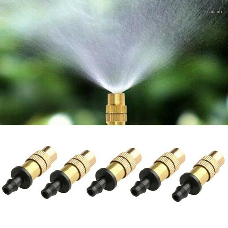 

10Pcs Adjustable Misting Nozzle Gardening Watering Brass Spray Sprinkler Sprayer Gardening Watering Balcony Patio Cooling1, As pic