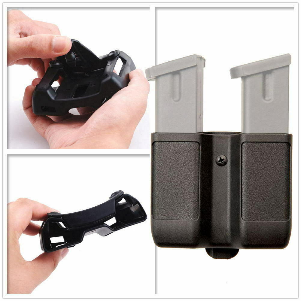 US Double Magazine Pouch Tactical Heavy Duty Hoop/&loop Pistol Magazine Holder