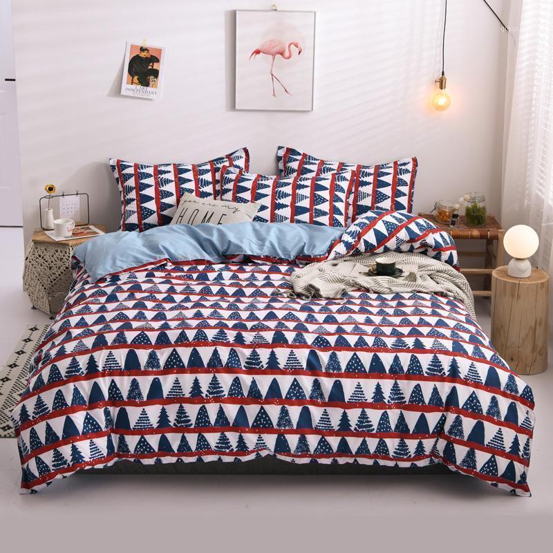 

New bed linen Bedding Set Plant Curve Duvet Cover Flat Sheet Pillowcase Quilt Cover Bed Set Full Queen King 3/4pcs1, Huasan-036