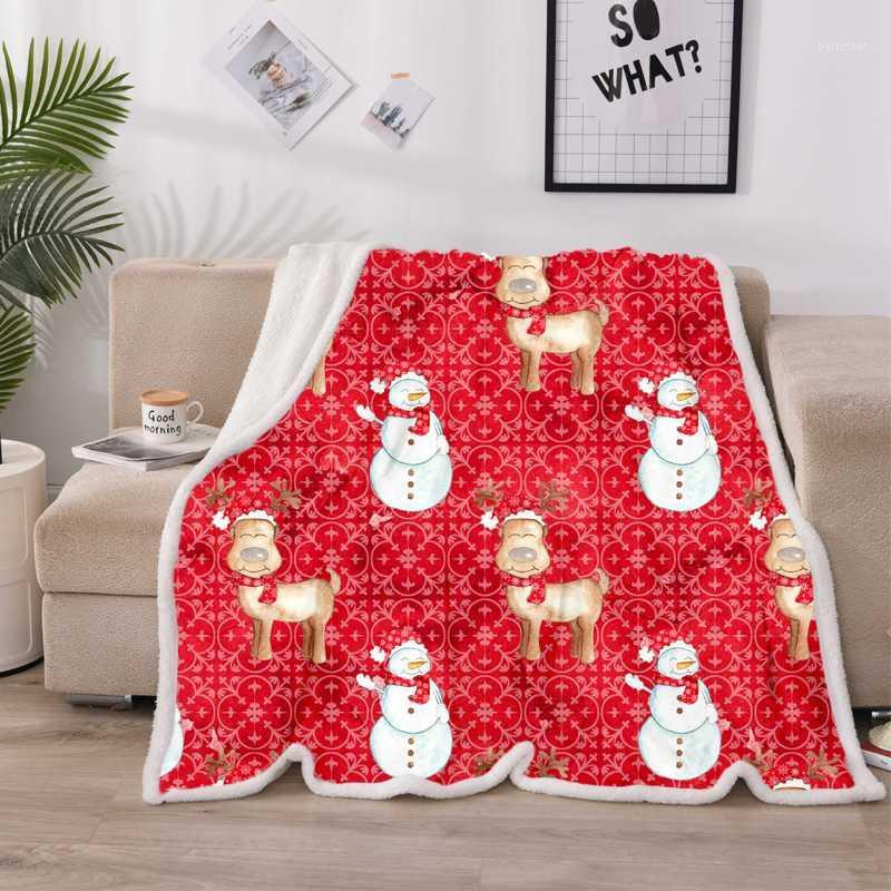 

Christmas Snowman Blanket Floral Fleece Blanket Kid Girl Couch Soft Plush Bedspread Quilt Marine Bed1