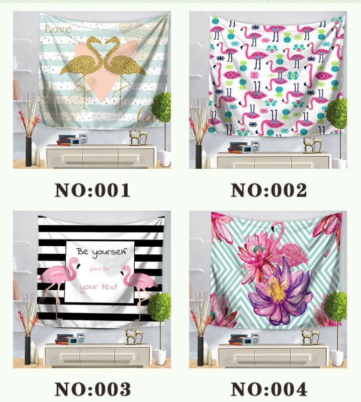 

150cm×200cm Flamingo Pattern Tapestry Wall Hanging Carpet Throw Yoga Mat for Home Bedroom Decoration1