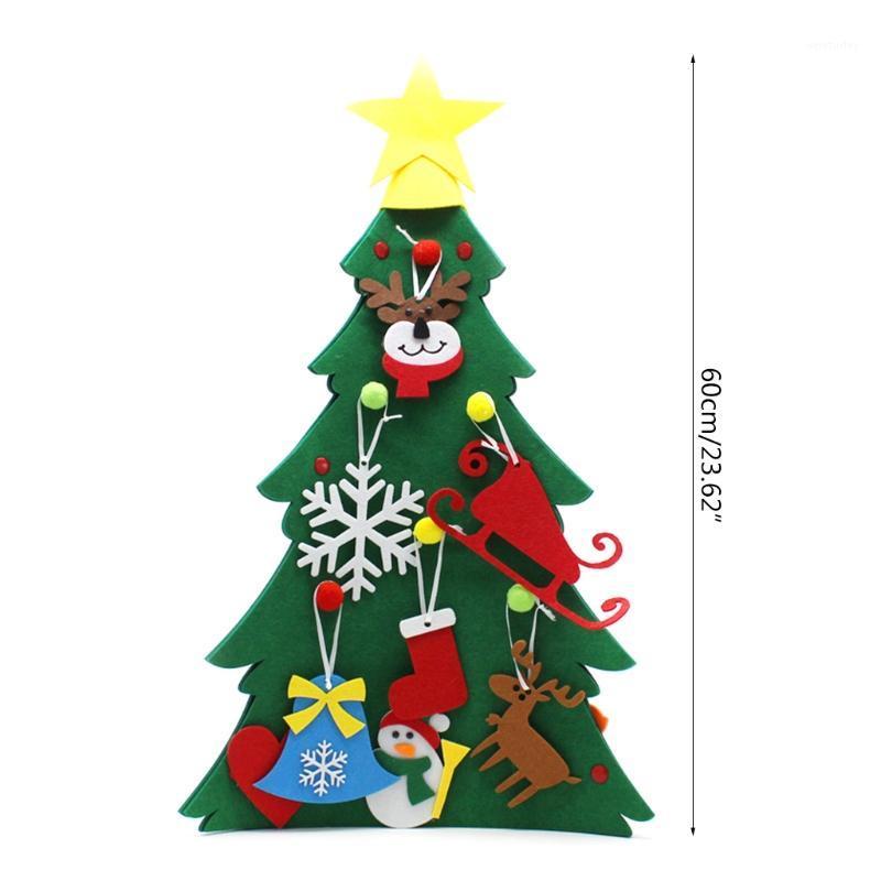 

DIY 3D Felt Christmas Tree Decoration Santa Claus Ornaments Kids New Year Gifts Xmas Adornment1