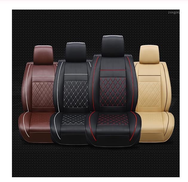 

Car Seat Covers Universal PU Leather Auto Cover Interior Accessories Cushion Autocovers With Tire Track For Cars Styling Covers1