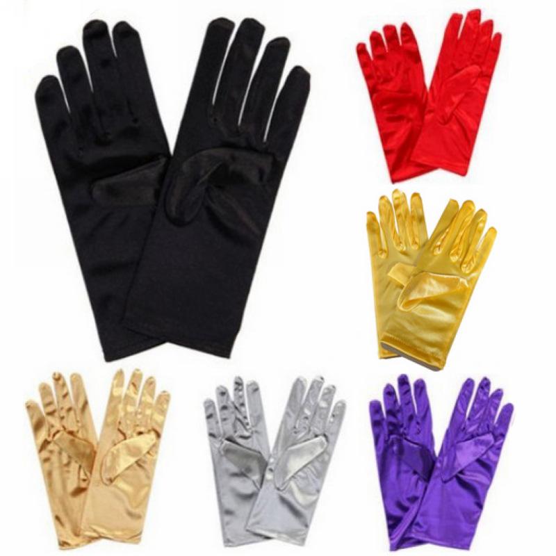 

Five Fingers Gloves Women Elasticity Spandex Dance Performance Short Fashion Halloween Party Professional Cosplay Princess A41