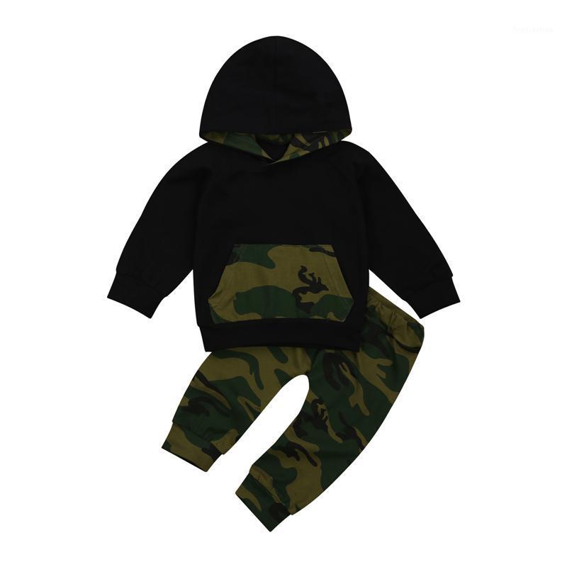 

Baby Boys Girls Fall Winter Clothes Sets Long Sleeve Patchwork Hoodies + Camouflage Long Pants Outfits Sets Baby Clothing Set1, As photo shows