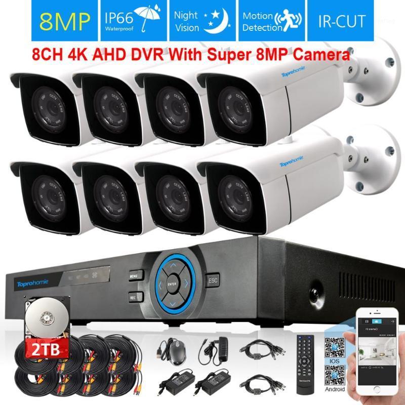 

TOPROHOIME h.265+ 8CH 4K Ultra HD 8MP Security Camera kit 1/3 SONY waterproof night vision Camera cctv video surveillance system1