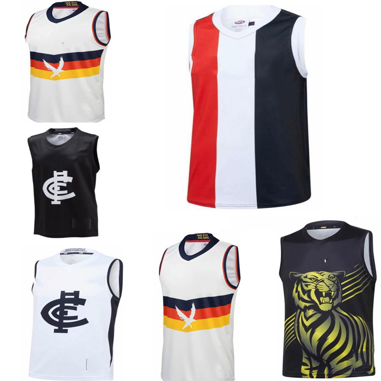 

Adult 2020 AFL jersey Carlton Blues Richmond Tigers Adelaide Crows NORTH MELBOURNE KANGAROOS ST KILDA SAINTS s-xxxlMen's tops, Black;gray
