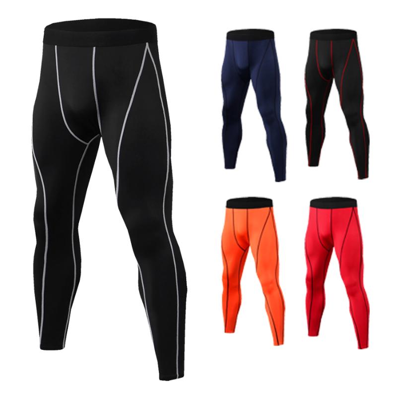 

2020 21 NEW Sports Pants Quick Dry Compression Pants Men Fitness Tights Exercise Long Gym Running Tights Men -3XL, Beige