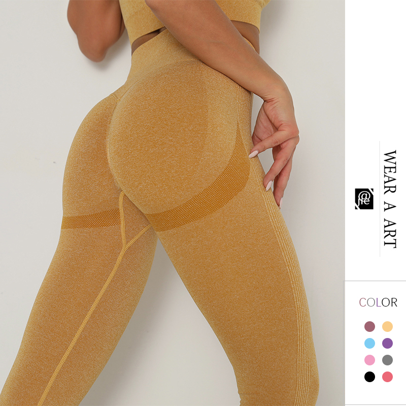 

Women Yoga Legging Fashion Lady Color Seamless Stretchy Sportwear Girl Tight Tummy Control Compression Workout Pants Actives Casual Popular, Yellow