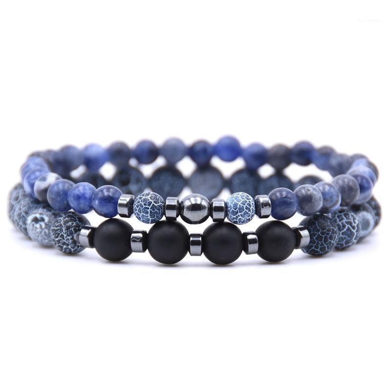 

2pcs/set Couple Beaded Bracelet 2020 Charm High Quality Diy For Men Women Stone Strand Double-deck Suit Bracelet Jewelry Gift1