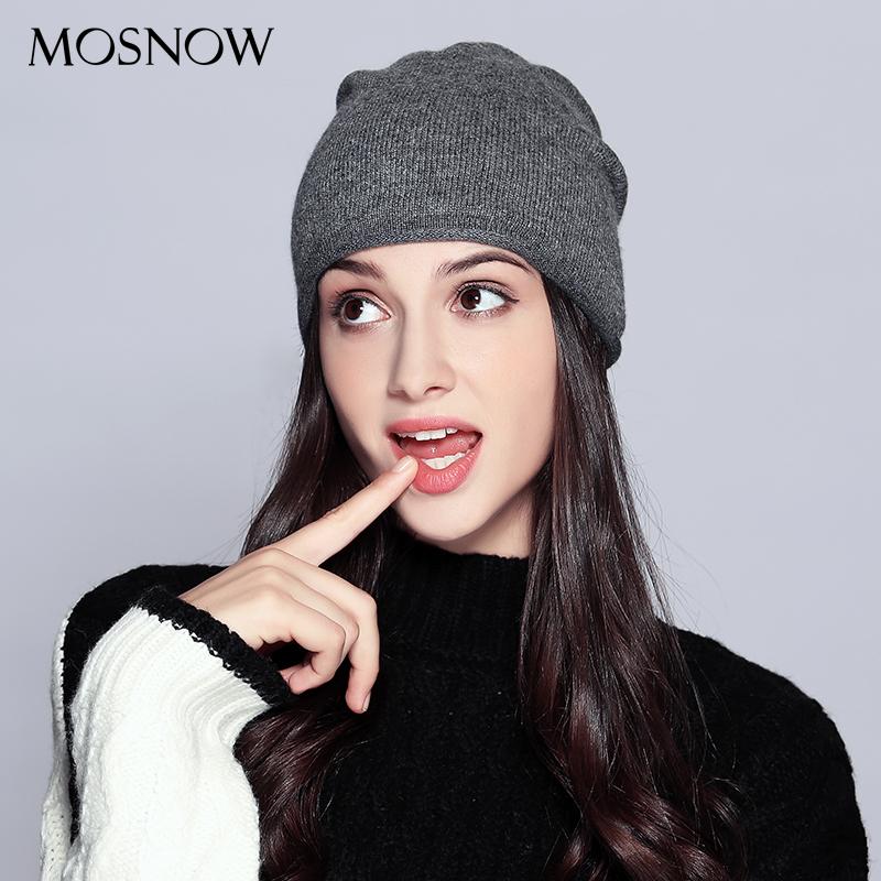 

MOSNOW Hat Female Wool Women Classic Solid 2020 Autumn Winter Beanies High Quality Fashion Knitted Women's Hats Skullies #MZ722, Yellow