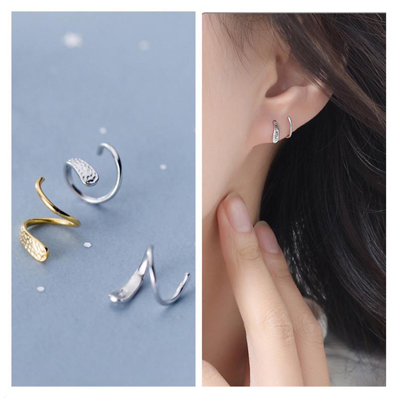 

Stud Trendy Gold Geometric Earrings Female Jewelry Top Quality Silver 925 Girl Earring Shiny Princess Engagement Bijou