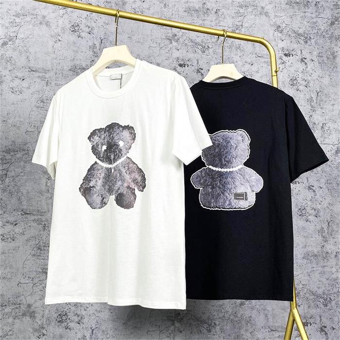 

2021 Fashion 100% Cotton Mens T Shirts Summer Print Cartoon T Shirt Women ladies short-sleeved round neck T-shirts New Man T-Shirts L80, White;black