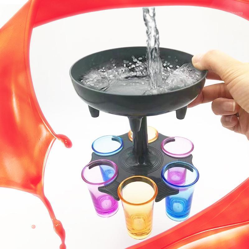 

6 Shot Glass Dispenser and Holder Carrier Caddy Liquor Multiple 6 Shot Dispenser Bar Cocktail Party Game Drinking Tool1