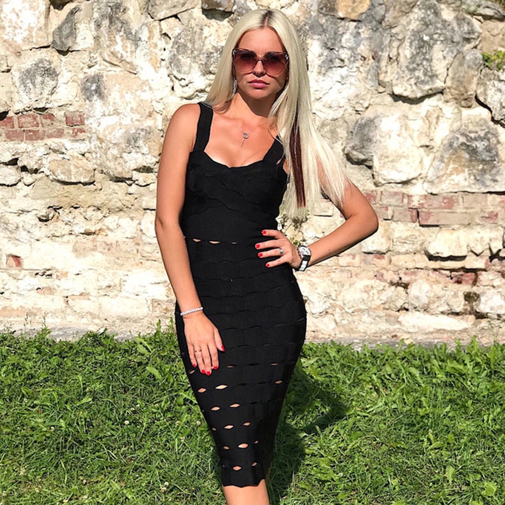 

2020 New Women Dig Jacquard Sexy Hot Bandage Celebrity Decorative v Patchwork Dressed Patry Night Clubwear H0na, White