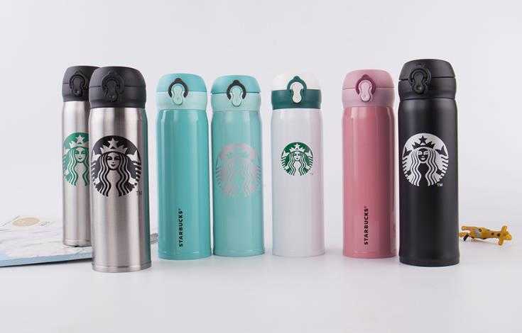 brand 450ml 350ml Classical Starbucks Stainless Steel Mug Starbucks Sucker Cup Starbucks Coffee Cup Long Bottle Thermal Insulation Water-image-754105245