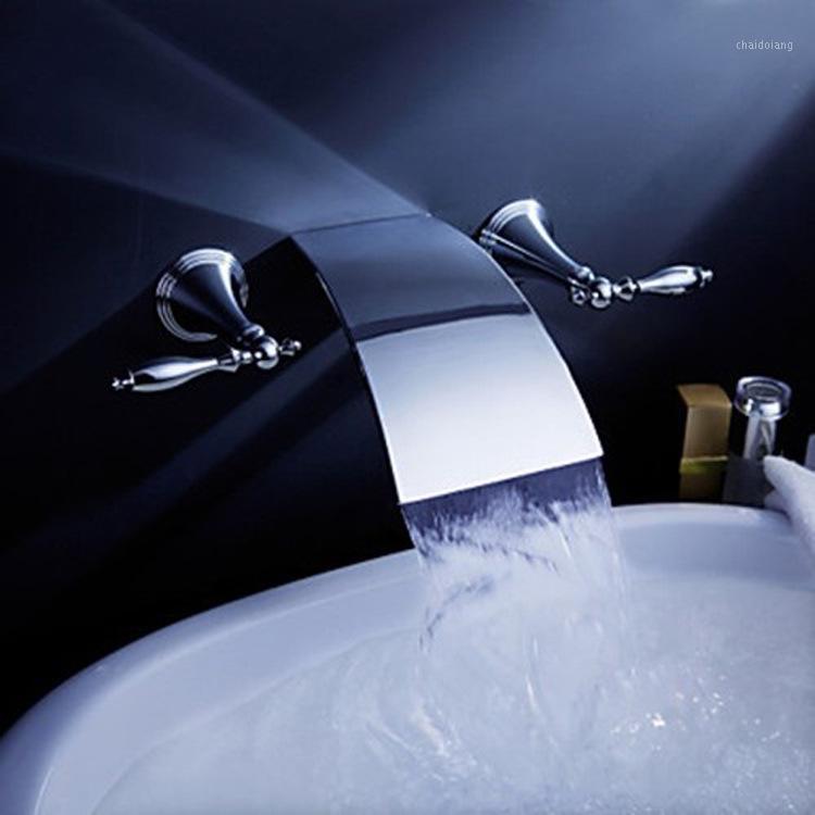 

Yiyu Brand Waterfall Outlet with Cold and Hot Water Facebasin Faucet1