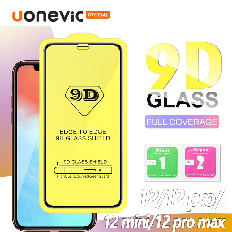 

9D Full Cover Glue Tempered Glass Phone Screen Protector For iPhone 13 12 MINI PRO 11 XR XS MAX 8 7 6 Samsung Galaxy S21 A32 A42 A52 A72 4G 5G A51 A71 A02S moto G Stylus 2021