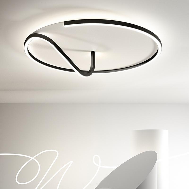 

2021 New Moderno Led Round Ceiling Light the Room to Be Lamp Remote Control Study Office Decoration for Black White Electrical Device F31J