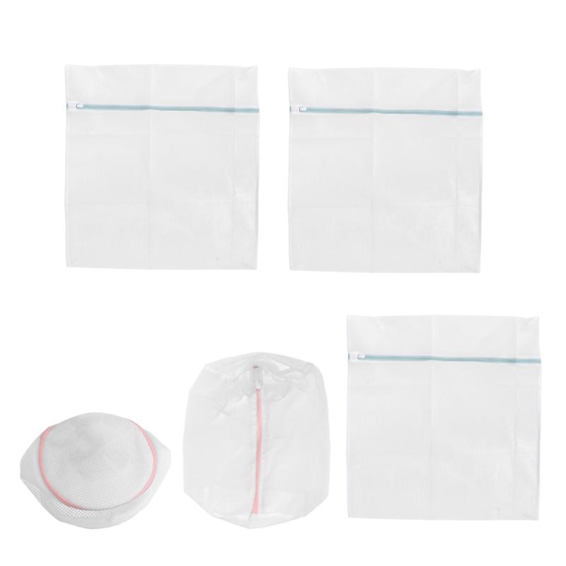 

5Pcs Protectable Wash Bags Fine Mesh Wash Bag Laundry Bag Set Bra for Clothes Home Travel