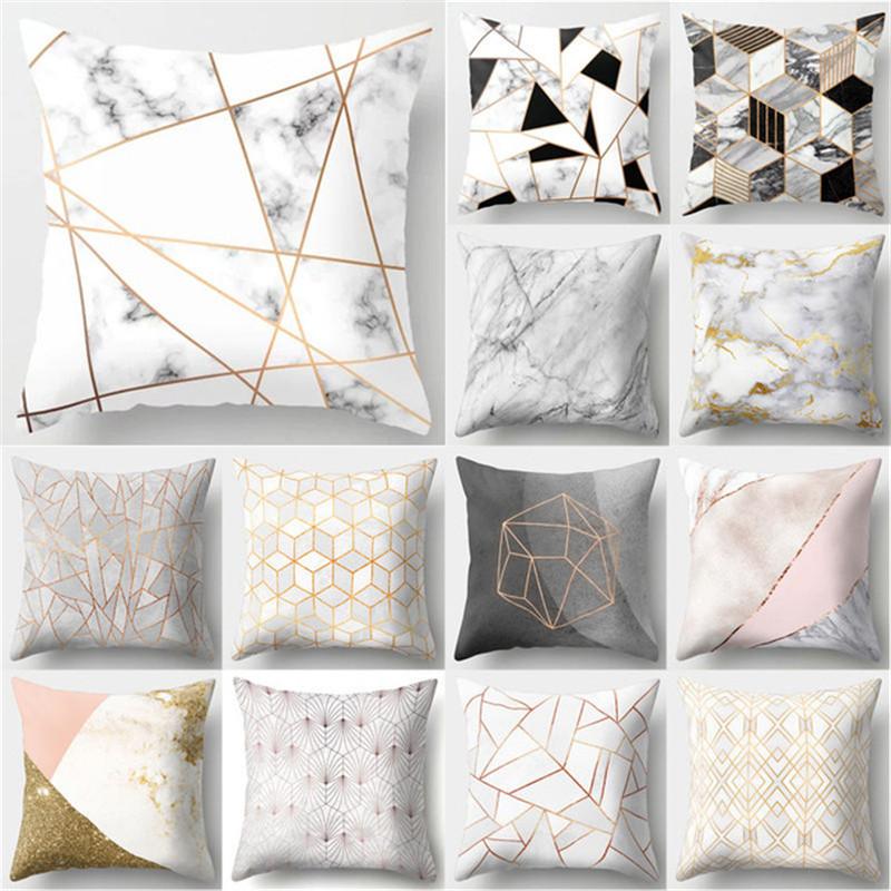 

Marble Pillow Cover 45*45Cm Nordic Case On The Pillow Home Cushions Decor Bed Home Textile Big Decorative Pillows For Sofa, 12