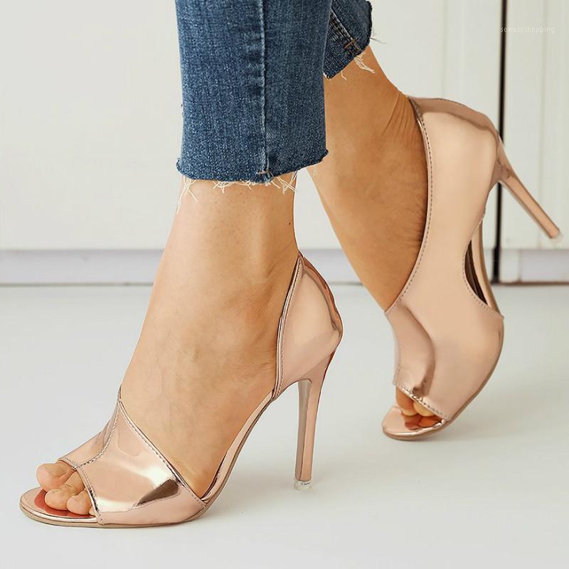 

Summer Women Sandals Thin High Heels Platform Peep Toe Golden Slip on Fashion Elegant Wedding Prty Dress Shoes Ladies Female1, Gold