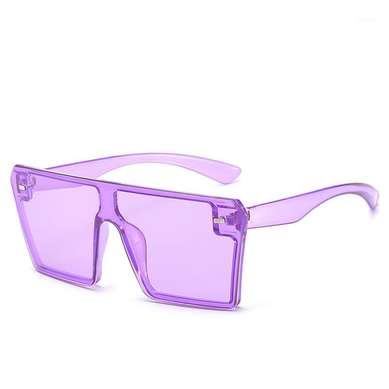 

2020 Vintage Square Rimless Sunglasses Women New Fashion Luxury Flat Top Rivet Gradient Oversize Sun Glasses For Female UV4001