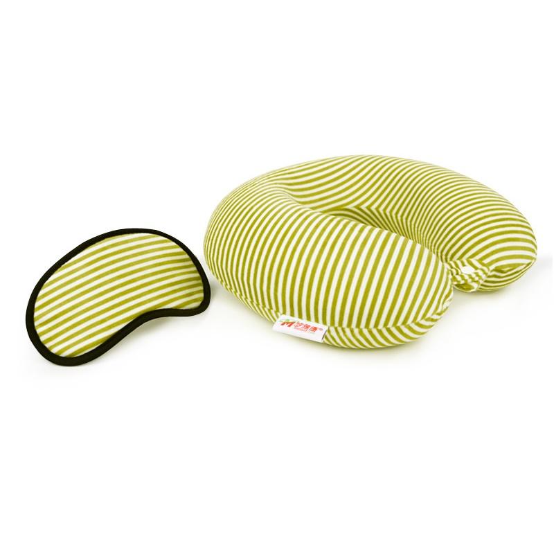 

Ergonomic Travel Pillow with Eye Mask Memory Foam U-shaped Airplane Train Office Nap Artifact Health Care Cervical Neck Pillow