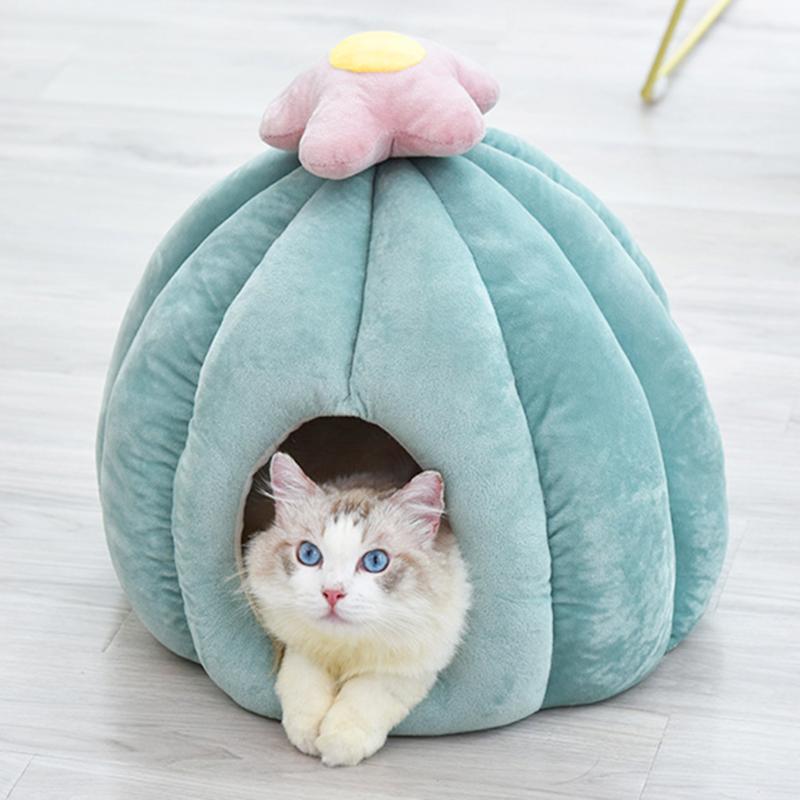 

Cactus Dog Cat Beds for Small Pet Cat Bed Dogs Beds Winter Warm Nest House Sleeping Bag Mat Pad Cozy