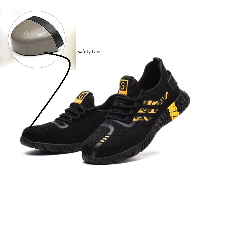 

Safety Shoe Steel Toe Cap Mens Sport Outdoor Working Hiking Trail Breathable Shoes Protective Footwear Trainers Blast Anti-piercing Boots, Red