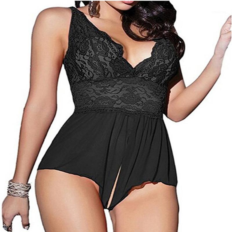 

Ladies Women Lace V-neck Sexy Lingerie Bodysuit Jumpsuit Nighty Nightwear Under Sleeveless Bikini Cover Up1