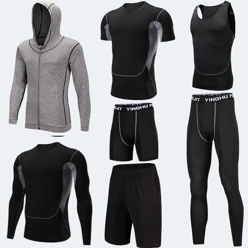 

7PCS Compression Set Men Sport Suits Running Training Set Quick Dry Basketball Jogging Compression Sport Gym Fitness Clothes1