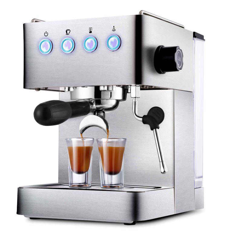 

1.7L Stainless Steel Body Full Semi-automatic Espresso Machine High Pressure Steam Milk Frother Machine 220V