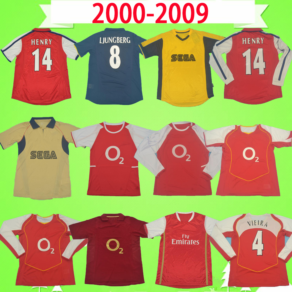 

All 2000-2009 retro jerseys vintage Soccer Jersey classic football shirt V.PERSIE PIRES BERGKAMP HENRY REYES VIEIRA LJUNGBERG FABREGAS RED, Long sleeve 02/03